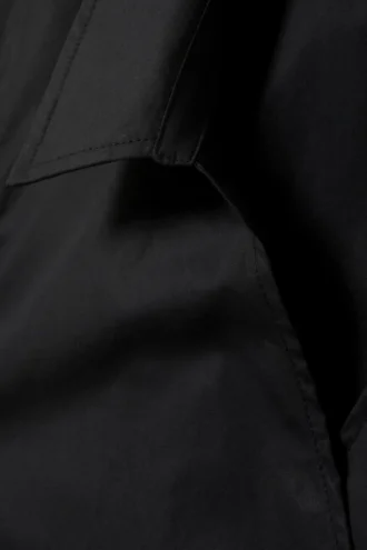 Top cruzado sin mangas de algodón – Negro