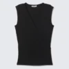 Top cruzado sin mangas – Negro Top cruzado sin mangas – Negro