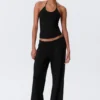 Top de algodón ajustado con cuello halter – Negro Top de algodón ajustado con cuello halter – Negro