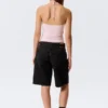Top de algodón ajustado con cuello halter – Rosa claro Top de algodón ajustado con cuello halter – Rosa claro