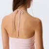 Top de algodón ajustado con cuello halter – Rosa claro Top de algodón ajustado con cuello halter – Rosa claro