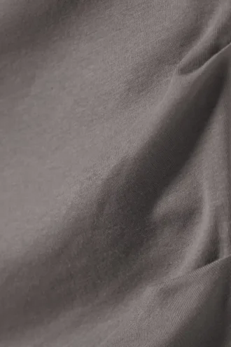 Top de algodón con hombros anchos – Gris