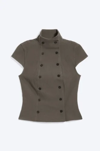 Top de algodón cruzado – Dark Mole
