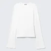 Top de algodón de manga larga – Blanco Top de algodón de manga larga – Blanco