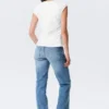 Top de algodón sin mangas con cuello en V – Blanco Top de algodón sin mangas con cuello en V – Blanco