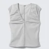 Top de algodón sin mangas con cuello en V – Gris claro Top de algodón sin mangas con cuello en V – Gris claro