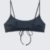 Top de bikini acolchado con lazo – Azul oscuro Top de bikini acolchado con lazo – Azul oscuro