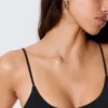 Top de bikini acolchado con lazo – Negro Top de bikini acolchado con lazo – Negro