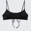 Top de bikini acolchado con lazo – Negro Top de bikini acolchado con lazo – Negro