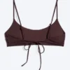 Top de bikini acolchado con lazo – Rojo oscuro Top de bikini acolchado con lazo – Rojo oscuro
