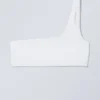 Top de bikini asimétrico de un solo hombro – Blanco Top de bikini asimétrico de un solo hombro – Blanco