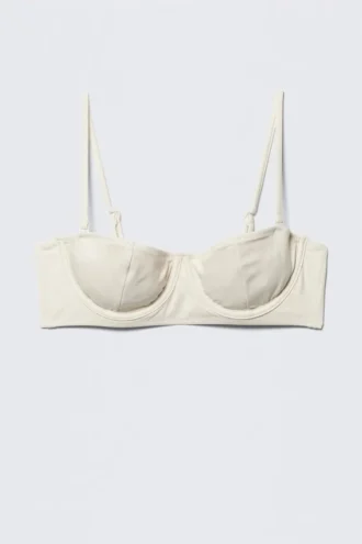 Top de bikini con aros versátil – Beige claro