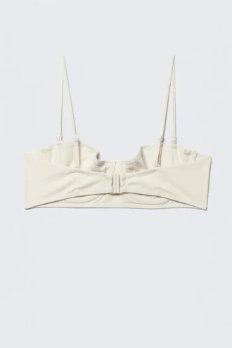 Top de bikini con aros versátil – Beige claro