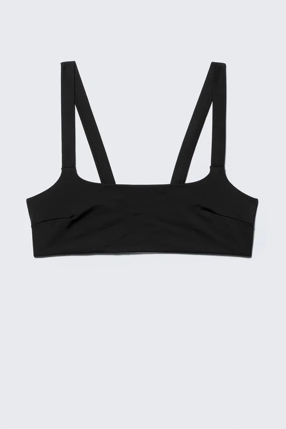 Top de bikini con cuello cuadrado – Negro Top de bikini con cuello cuadrado – Negro