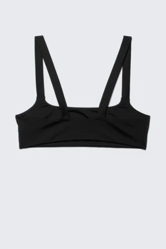 Top de bikini con cuello cuadrado – Negro Top de bikini con cuello cuadrado – Negro