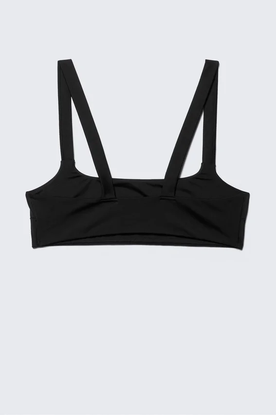 Top de bikini con cuello cuadrado – Negro Top de bikini con cuello cuadrado – Negro