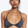 Top de bikini con cuello halter – Azul oscuro Top de bikini con cuello halter – Azul oscuro