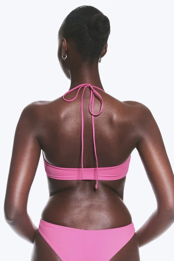 Top de bikini con cuello halter – Rosa Top de bikini con cuello halter – Rosa