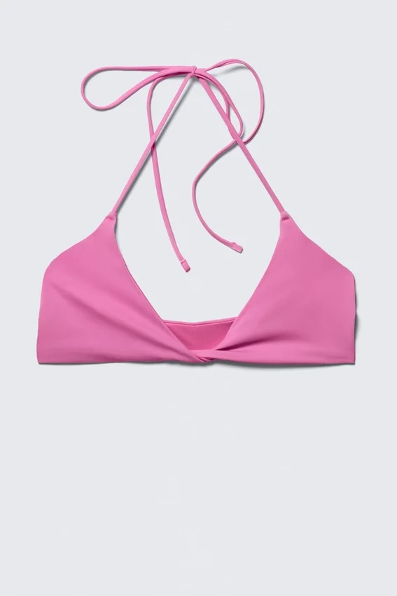 Top de bikini con cuello halter – Rosa Top de bikini con cuello halter – Rosa