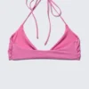 Top de bikini con cuello halter – Rosa Top de bikini con cuello halter – Rosa