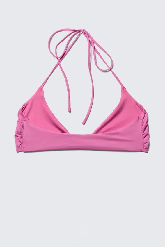 Top de bikini con cuello halter – Rosa Top de bikini con cuello halter – Rosa