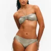 Top de bikini con cuello halter y purpurina – Verde caqui con purpurina Top de bikini con cuello halter y purpurina – Verde caqui con purpurina