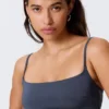 Top de bikini con cuello redondo – Azul oscuro Top de bikini con cuello redondo – Azul oscuro