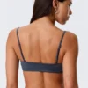 Top de bikini con cuello redondo – Azul oscuro Top de bikini con cuello redondo – Azul oscuro