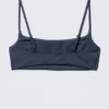 Top de bikini con cuello redondo – Azul oscuro Top de bikini con cuello redondo – Azul oscuro