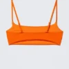 Top de bikini con cuello redondo – Naranja brillante Top de bikini con cuello redondo – Naranja brillante