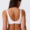 Top de bikini con escote pronunciado y ajuste elástico – Blanco Top de bikini con escote pronunciado y ajuste elástico – Blanco