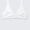 Top de bikini con escote pronunciado y ajuste elástico – Blanco Top de bikini con escote pronunciado y ajuste elástico – Blanco