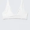 Top de bikini con escote pronunciado y ajuste elástico – Blanco Top de bikini con escote pronunciado y ajuste elástico – Blanco
