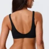 Top de bikini con escote pronunciado y ajuste elástico – Negro Top de bikini con escote pronunciado y ajuste elástico – Negro