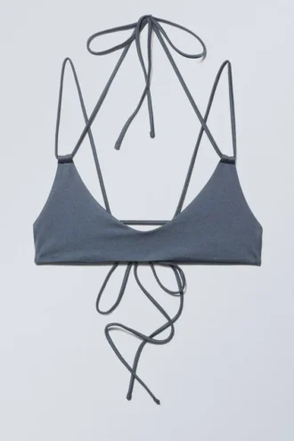 Top de bikini con tirantes – Azul brillante