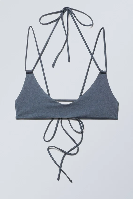 Top de bikini con tirantes – Azul brillante Top de bikini con tirantes – Azul brillante