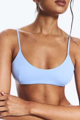 Top de bikini con tirantes – Azul claro