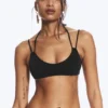 Top de bikini con tirantes cruzados a la espalda – Negro