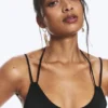 Top de bikini con tirantes cruzados a la espalda – Negro