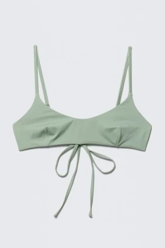 Top de bikini con tirantes – Verde claro