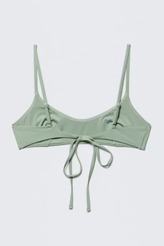Top de bikini con tirantes – Verde claro