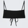 Top de bikini con tirantes y escote cuadrado – Negro Top de bikini con tirantes y escote cuadrado – Negro
