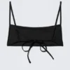 Top de bikini con tirantes y escote cuadrado – Negro Top de bikini con tirantes y escote cuadrado – Negro