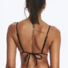 Top de bikini con volantes – Negro