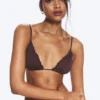 Top de bikini con volantes – Rojo oscuro Top de bikini con volantes – Rojo oscuro