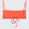 Top de bikini estructurado con cuello cuadrado – Rojo brillante