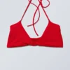 Top de bikini halter – Rojo brillante Top de bikini halter – Rojo brillante