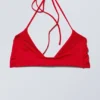 Top de bikini halter – Rojo brillante Top de bikini halter – Rojo brillante