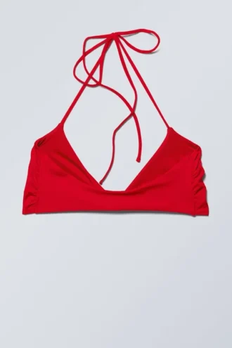 Top de bikini halter – Rojo brillante