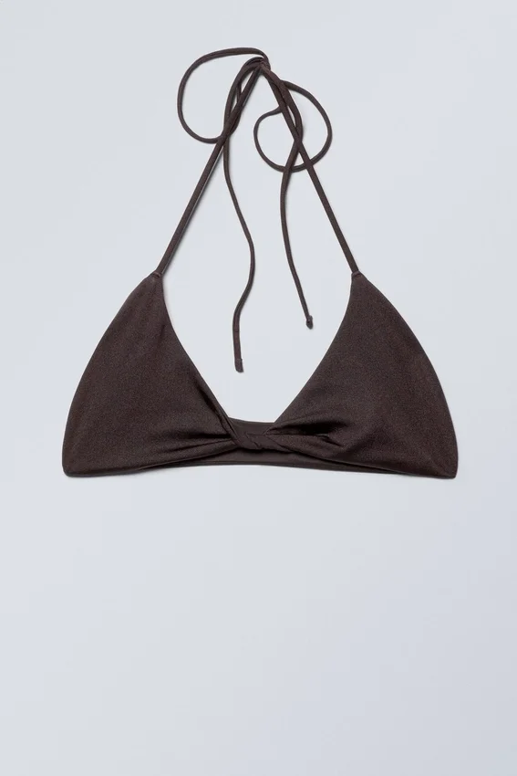 Top de bikini halter Turn – Marrón oscuro Top de bikini halter Turn – Marrón oscuro